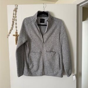 FIGS Heather Gray On Shift Zip-Up Jacket Size Large